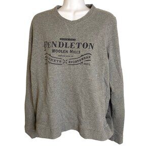 Pendleton Pullover Sweatshirt Women's size Large Gray Crew Neck Logo